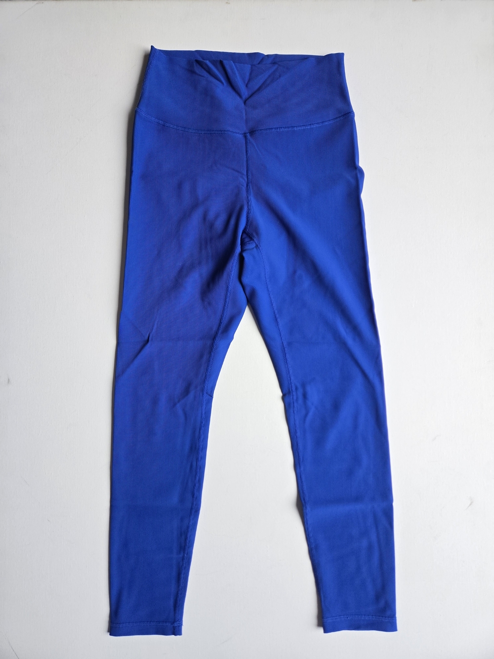NWOT- Wilo The Label High-Waist Ribbed Leggings in Electric Blue Women's Size M - Picture 4 of 9